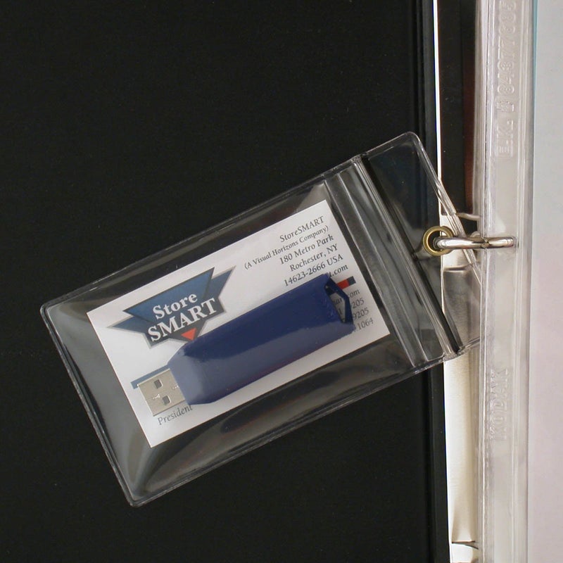 STORE SMART StoreSMARTÂ® - USB Flash Drive/Memory Cards & Business Card Holders 10-Pack - Zip-Top and Hang Hole - Open Short Side (R3578ZIPS-FLASH-10) - Image 3